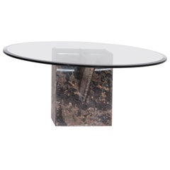 Christine Kröncke Glass Stone Coffee Table Granite Round Table