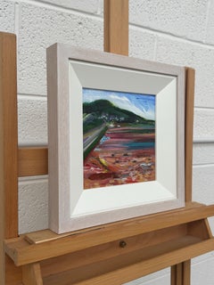 Sentier côtier - Paysage marin miniature représentant une plage, œuvre d'art de l'artiste britannique