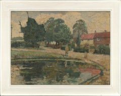 Christine M. Morter - 1950 Oil, Bend in the Lane