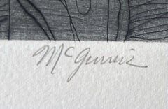 Great Horned Owl, Radierung auf Papier, mit Bleistift signiert, betitelt und mit Anmerkungen versehen Proof