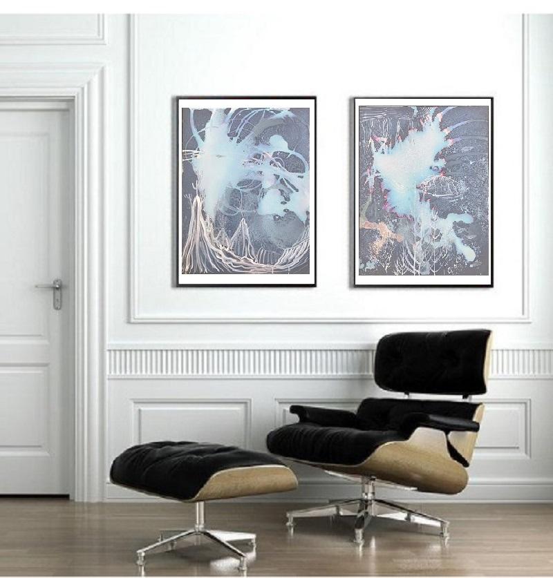 Cristalli di sale, serie di acrilici (2015) - Cactus - Mixed Media Art Contemporaneo di Christine Nguyen