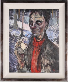 Attrib. Christine Nisbet (1902-1991) - Mid 19th Century Oil, Hair of the Dog