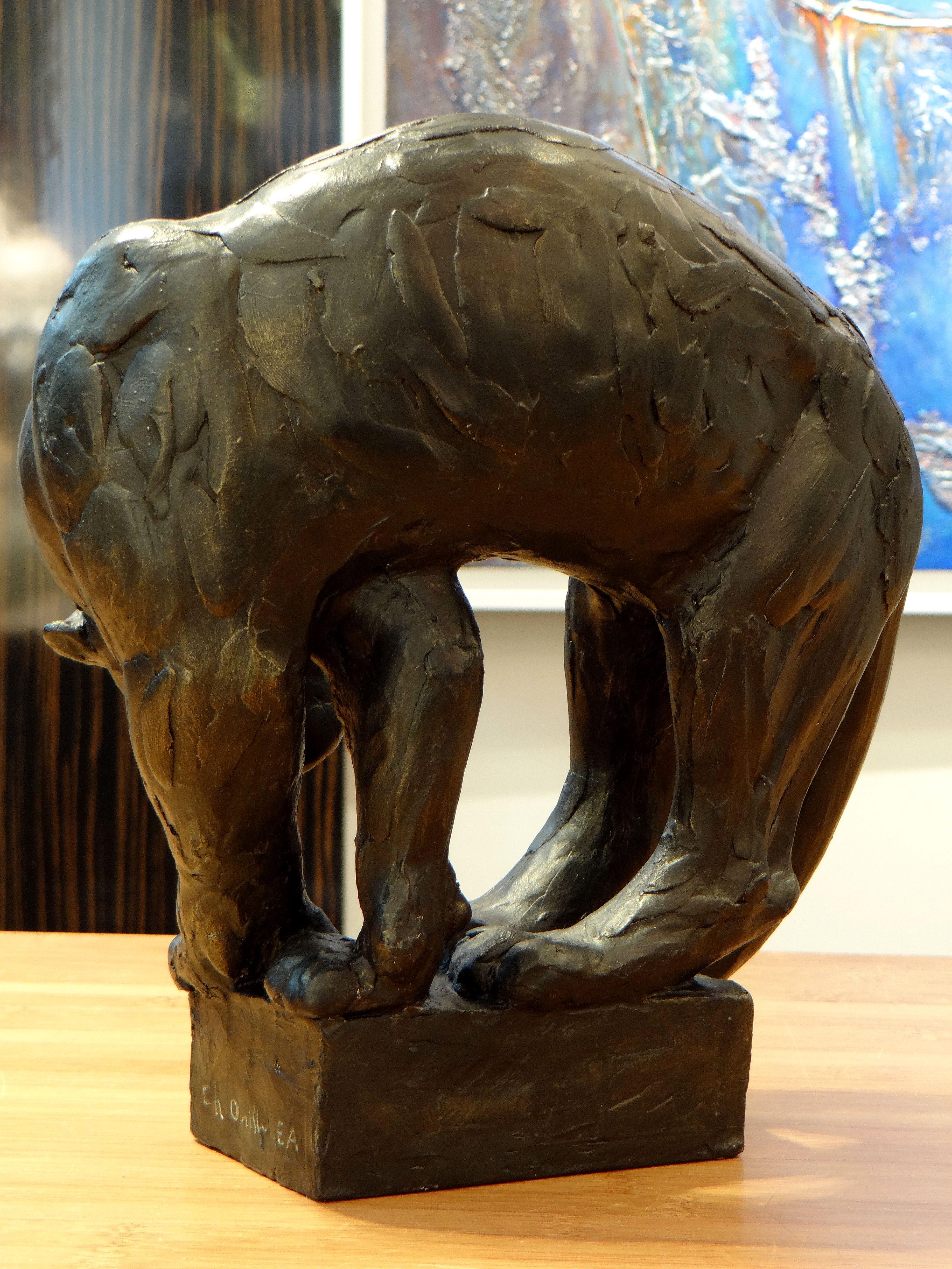 Sculpture de panthère perchée, Christine Onillon, 2018 en vente 1