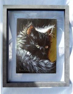 Französisches zeitgenössisches Tiergemälde von Christine Pultz – Pin & Pan Nr. 5