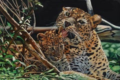 Peinture française contemporaine d'animaux par Christine Pultz - Les Sri Lankans