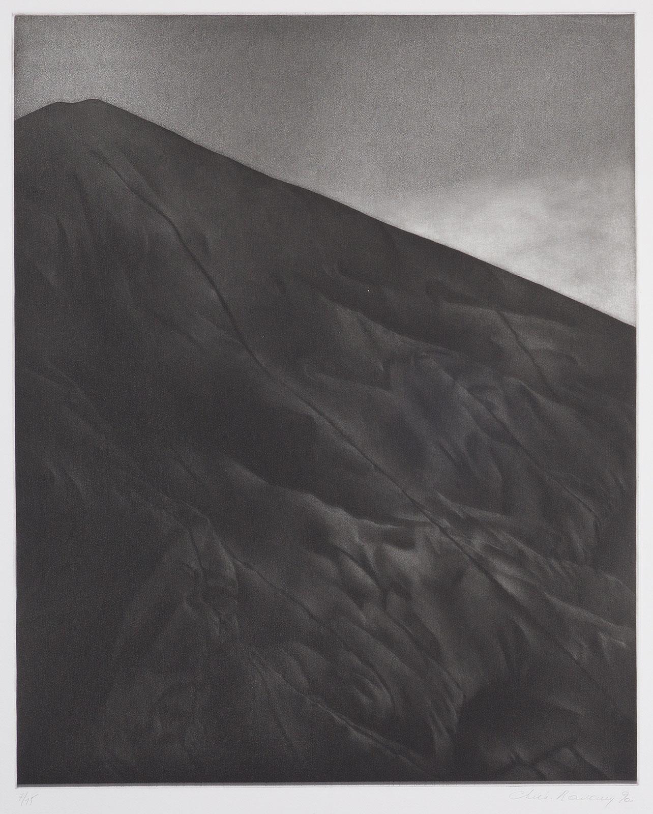 Mountain - Black Landscape Print by Christine Ravaux