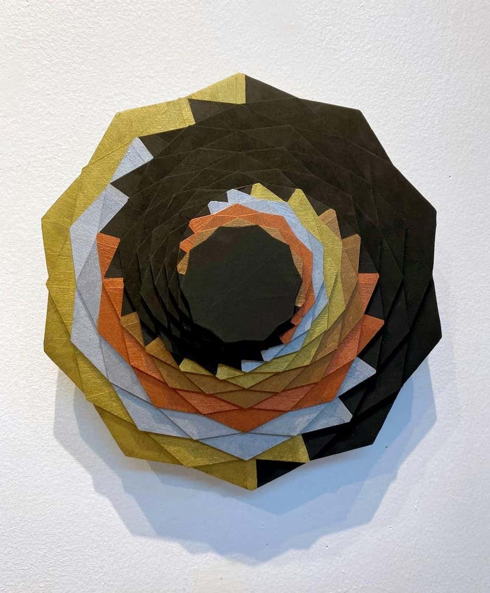 Acacio Viegas Evolutionary I Abstract, Wall Sculpture, Wood