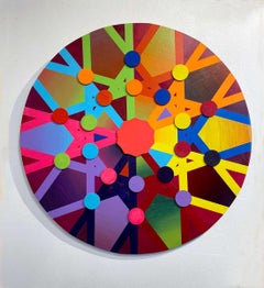 Allotropy, Acrylic on Wood, Wall sculpture by Christine Romanell