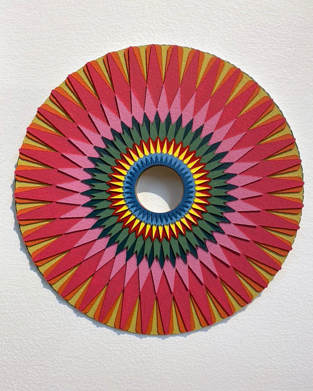 It's Complicated, Gouache on paper, wall sculpture by Christine Romanell