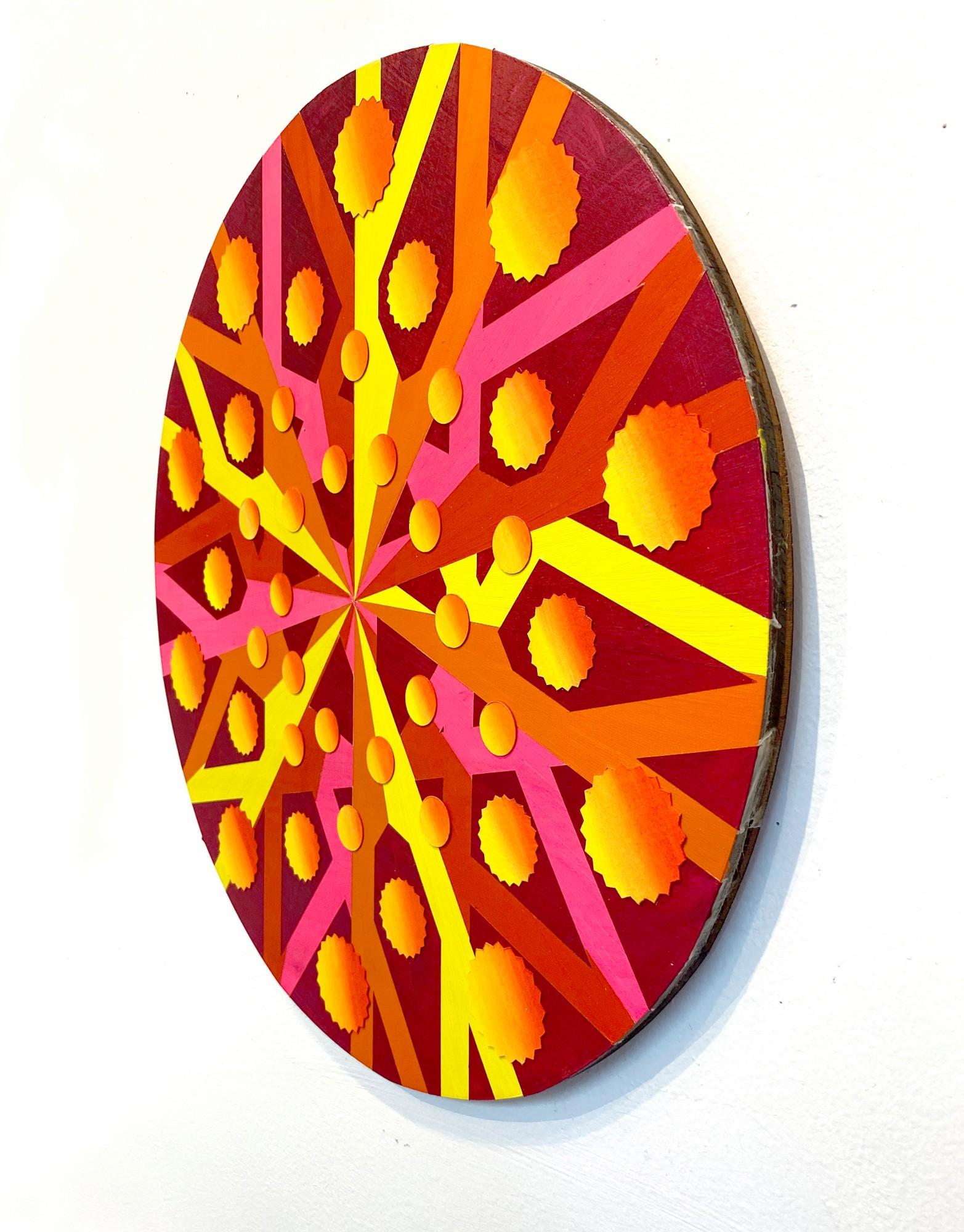 Quaternions, Acrylic on Wood, Wall sculpture by Christine Romanell For Sale 1