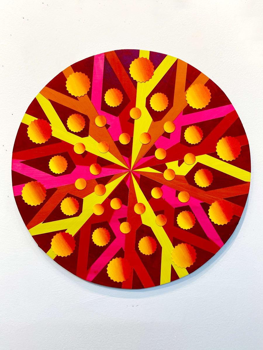 Quaternions, Acrylic on Wood by Christine Romanell

ARTIST BIO
Christine Romanell’s colorful wall sculptures and installations explore non-repeating patterns informed by cosmology and physics, while rooting itself in applied design similar to