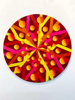 Quaternions, Acrylic on Wood, Wall sculpture by Christine Romanell