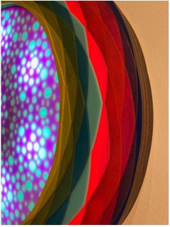 Reflection, LED  light wall sculpture, motion activated by Christine Romanell