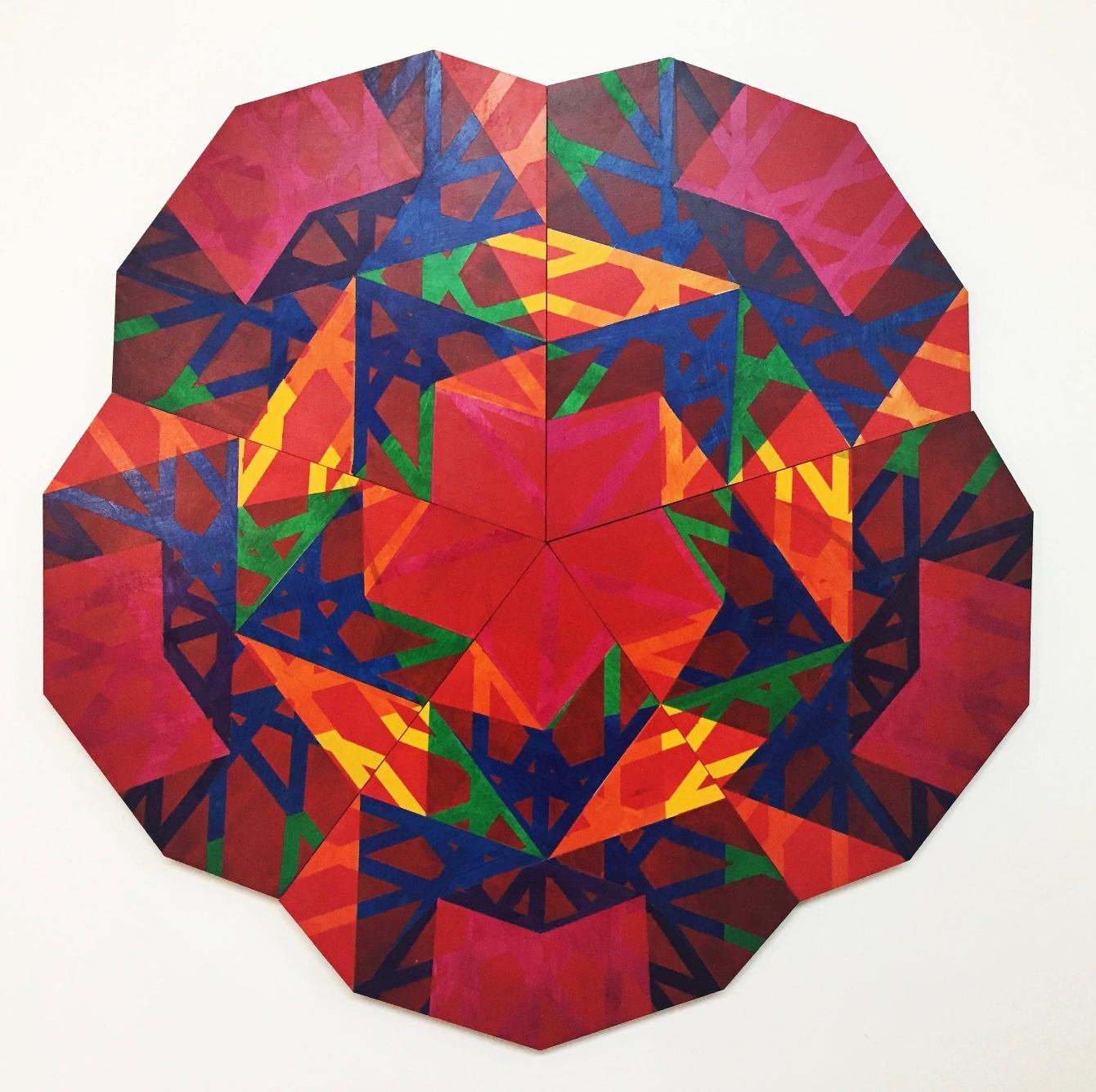 Setaareh, geometrical Wall sculpture by Christine Romanell For Sale 1