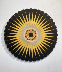 Starburst 1, Acrylic on Wood, Wall sculpture  by Christine Romanell