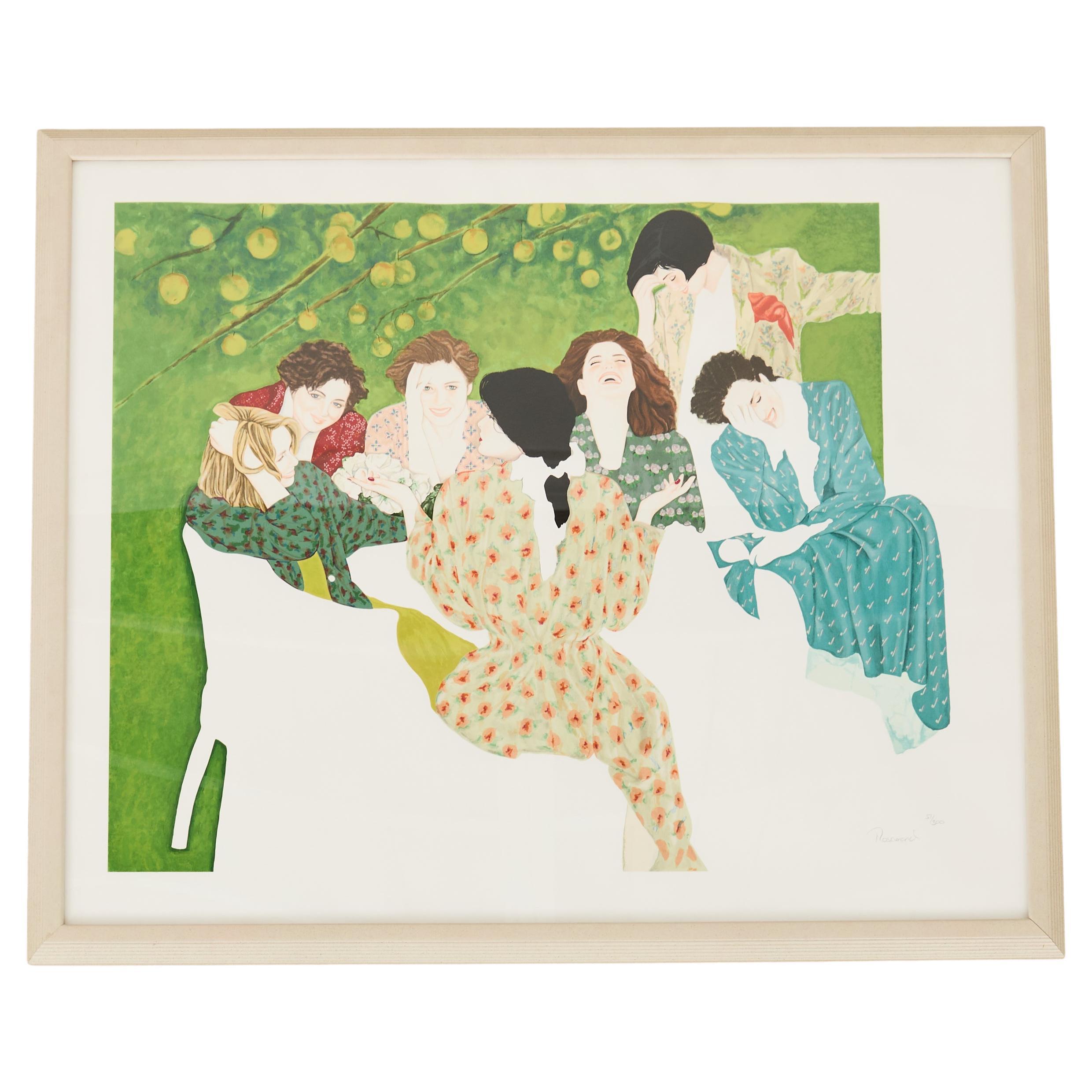 Christine Rosamond Lithographie signée "Storyteller III" 1991 en vente