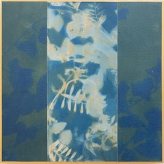 A Walk in the Green Woods 6 (10 x 10 inch monotype collage mounted on panel)