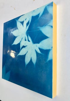 Érable japonais (collage encaustique de 8 x 8 pouces sur panneau de bois)