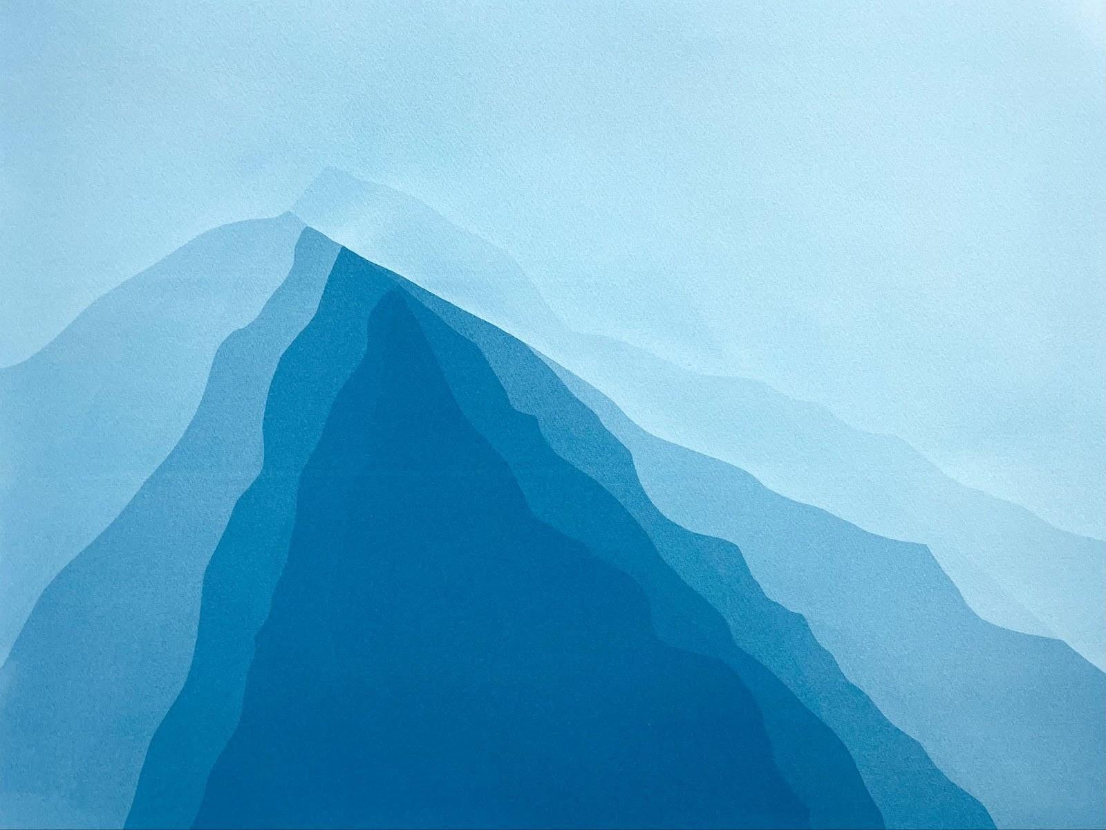 Montañas del Amanecer V - Mixed Media Art de Christine So