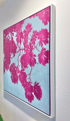 Daybreak Japanese Maple (Framed 36 x 36 inch contemporary oil painting)