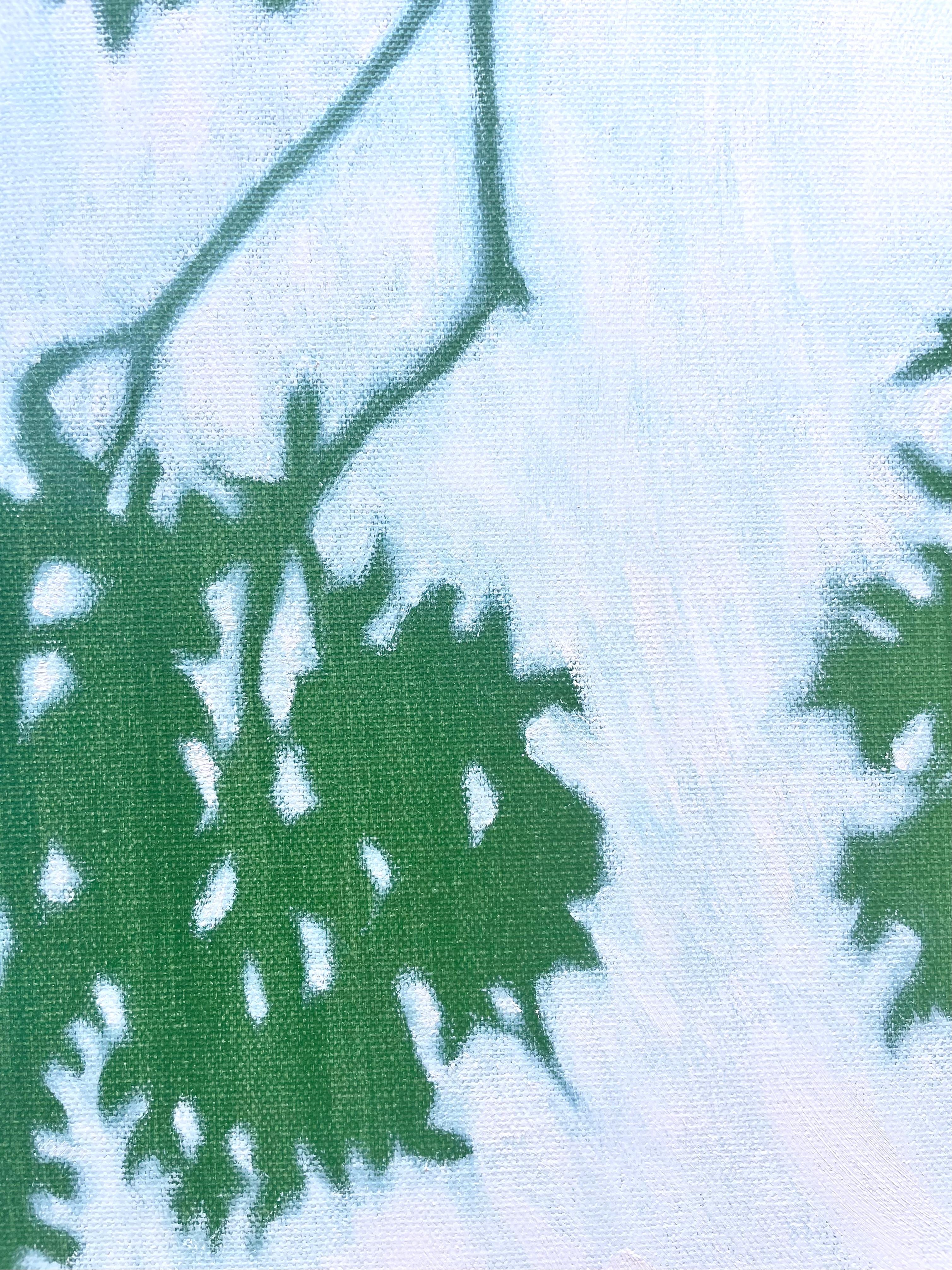 Morgenhimmel (28 x 22 Zoll Ölgemälde) (Braun), Still-Life Painting, von Christine So