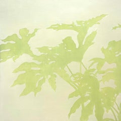 Spring Garden 24 x 24 Zoll Ölgemälde auf Birkenholzplatte)