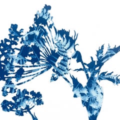 Summer Woods IV (dipinto in cianotipia 18 x 18")