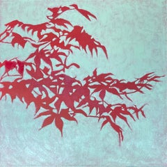 Sunrise Japanese Maple (Framed 20 x 20 inch Oil painting)