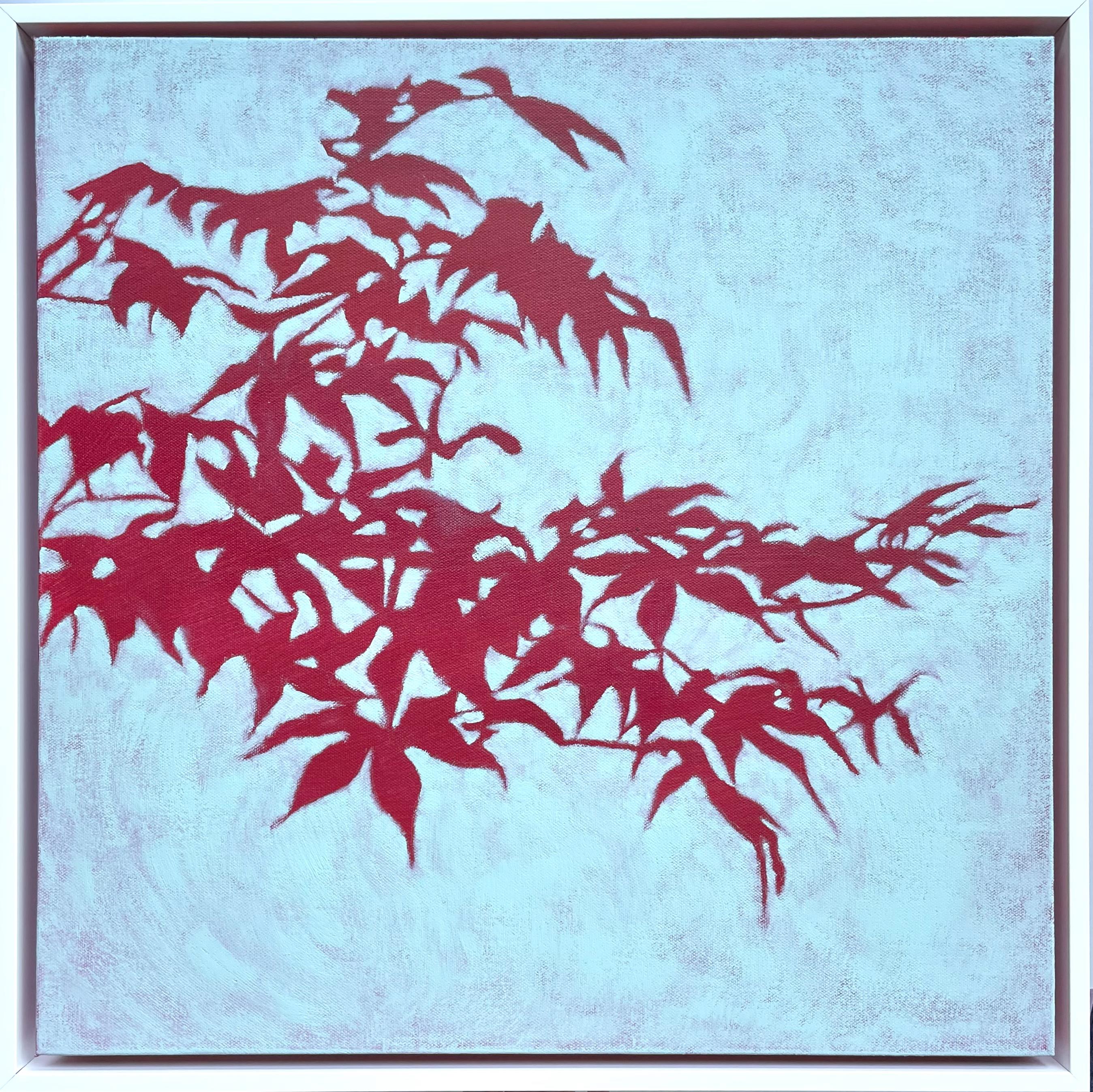 Sunrise Japanese Maple (Framed 20 x 20 inch Oil painting) For Sale 5