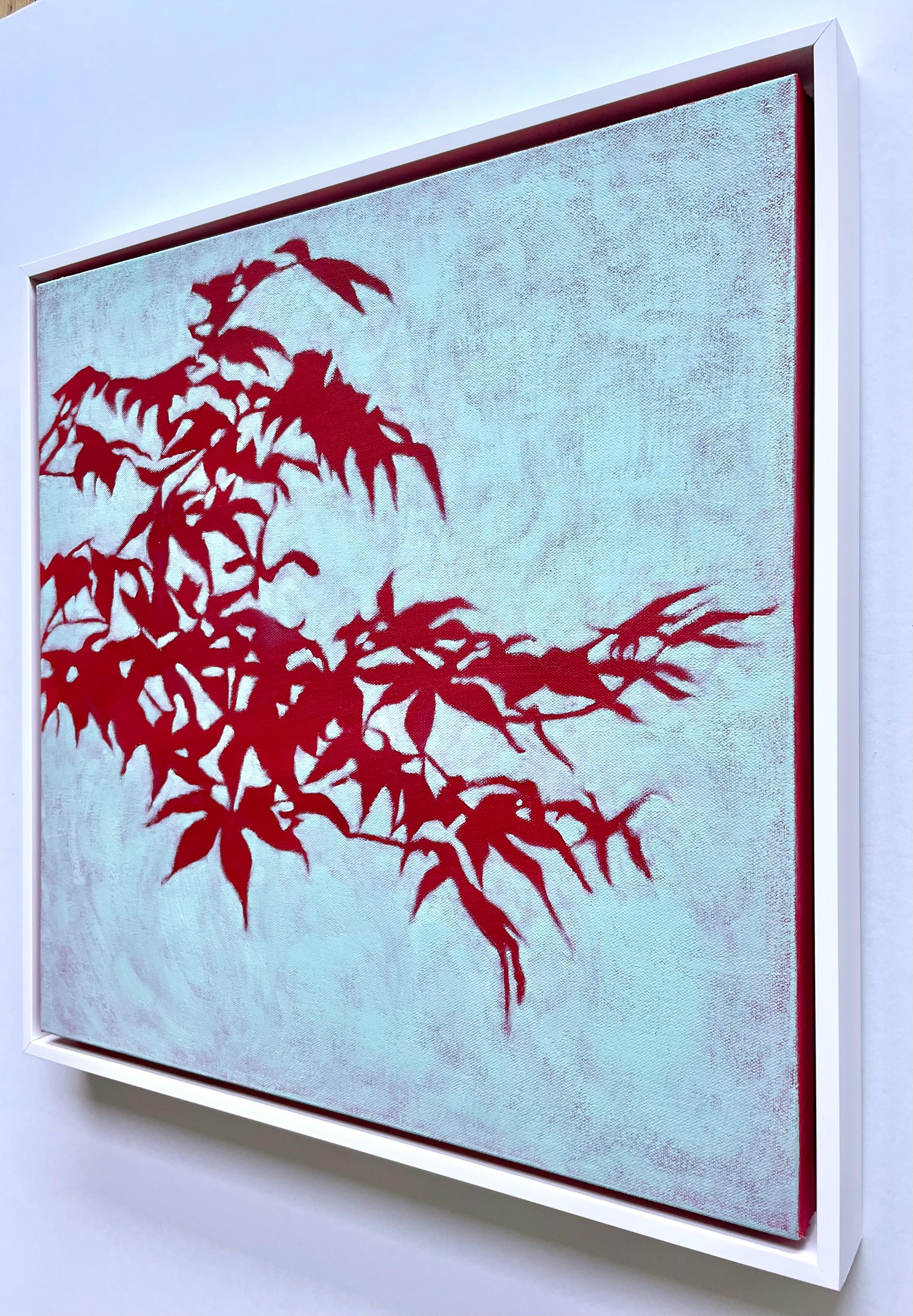 Sunrise Japanese Maple (Framed 20 x 20 inch Oil painting) For Sale 6