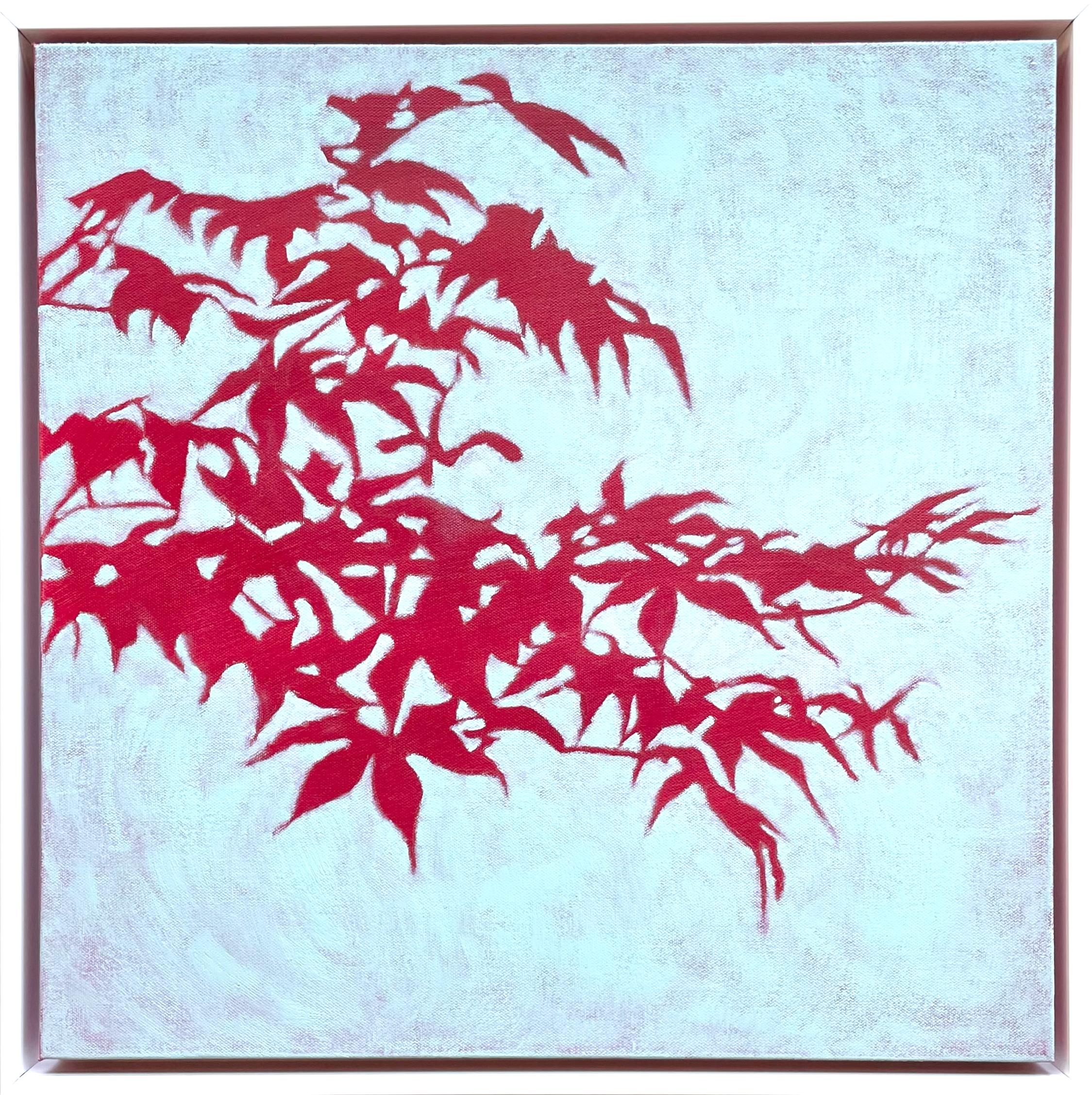 Sunrise Japanese Maple (Framed 20 x 20 inch Oil painting) For Sale 3
