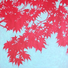 Sunrise Japanese Maple II ( 36 x 36 inch Oil painting)