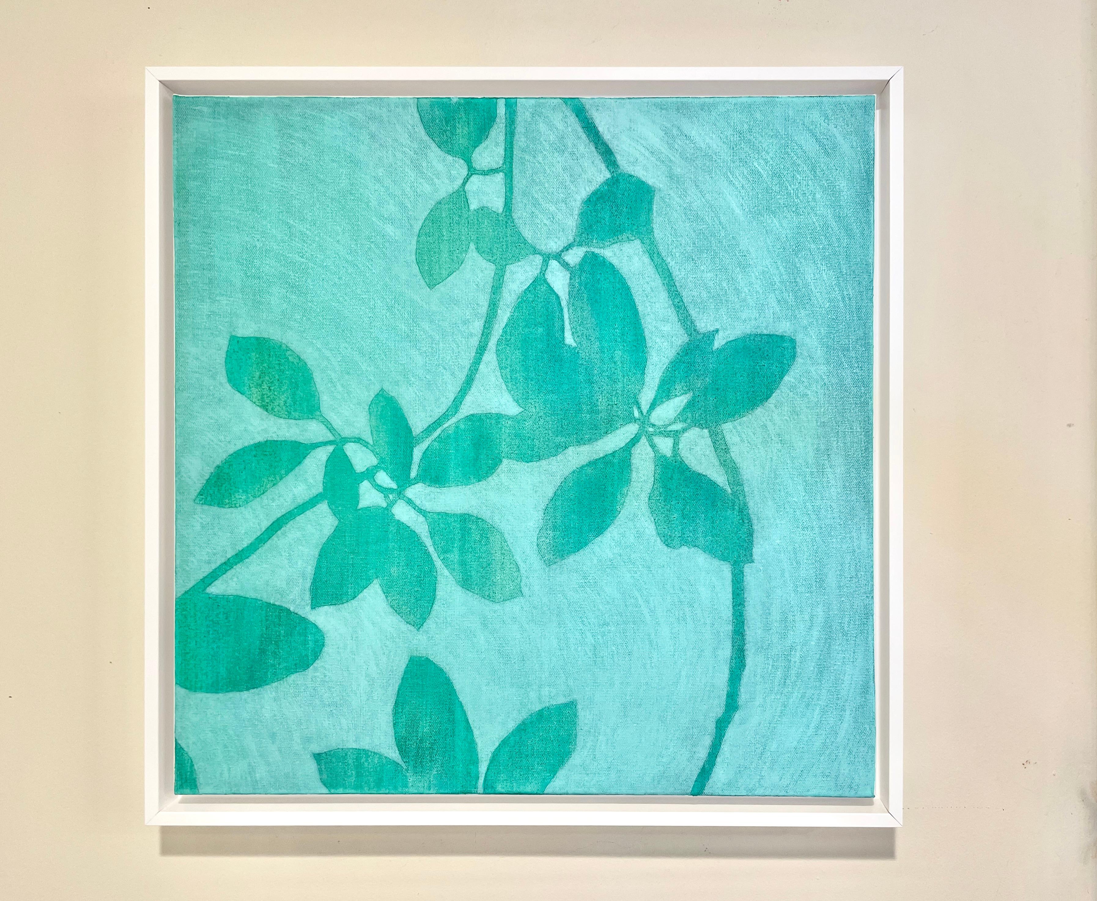 Alba Madrone (dipinto acrilico incorniciato: 21 x 21 pollici) - Painting di Christine So