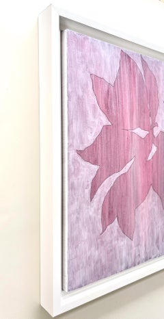 Magnolia al amanecer (Cuadro acrílico enmarcado de 13 x 13 pulgadas sobre panel de madera)