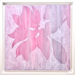 Sunrise Magnolia (Framed 13 x 13 inch acrylic painting on wood panel)