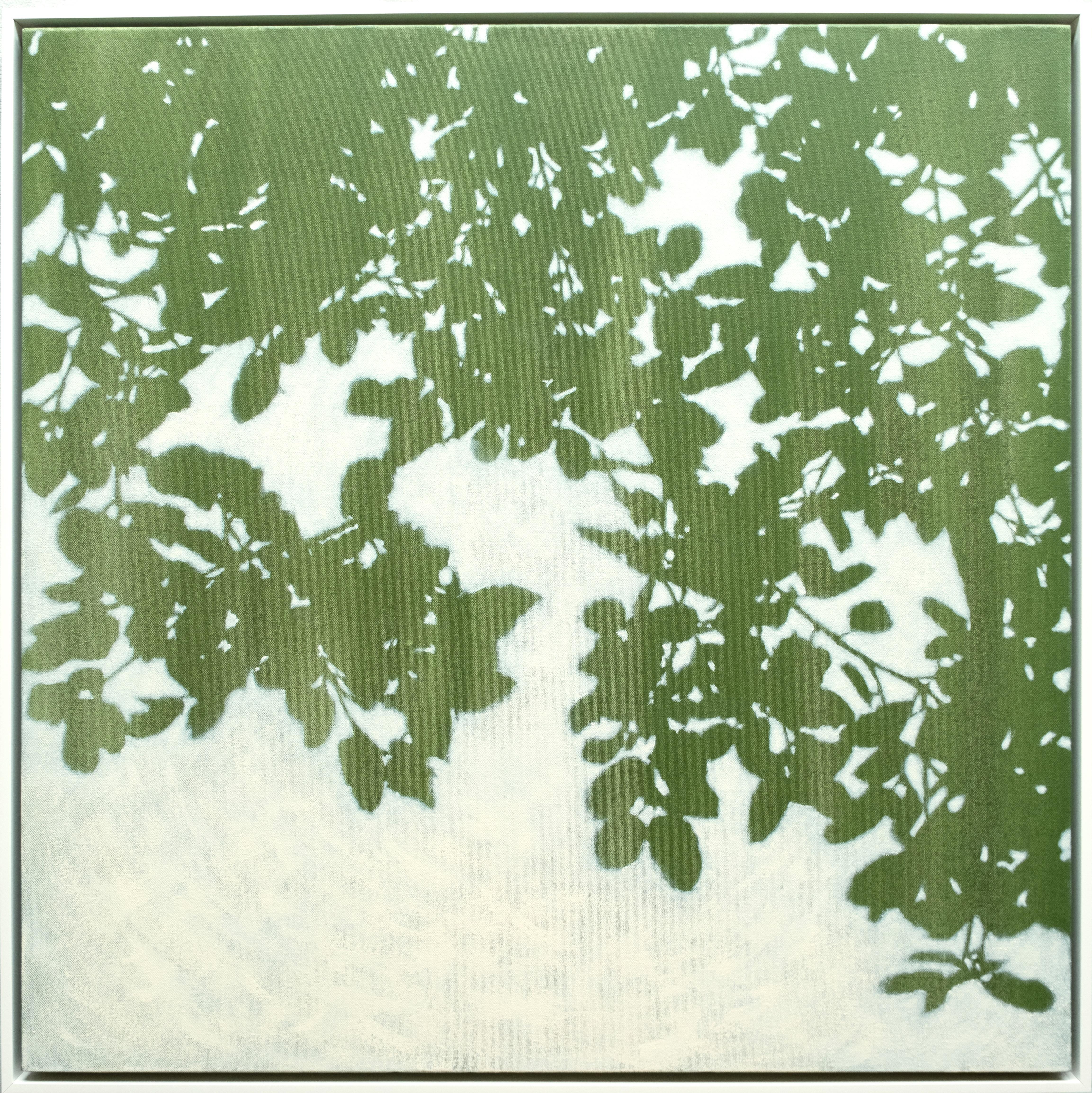 Landscape Painting Christine So - Sunrise Oak (peinture acrylique encadrée 36 x 36 pouces)