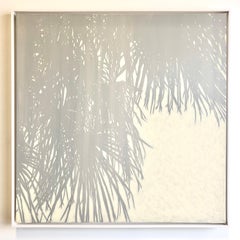 Sunrise Palms 2 (Framed acrylic painting:  38 x 38 inches)