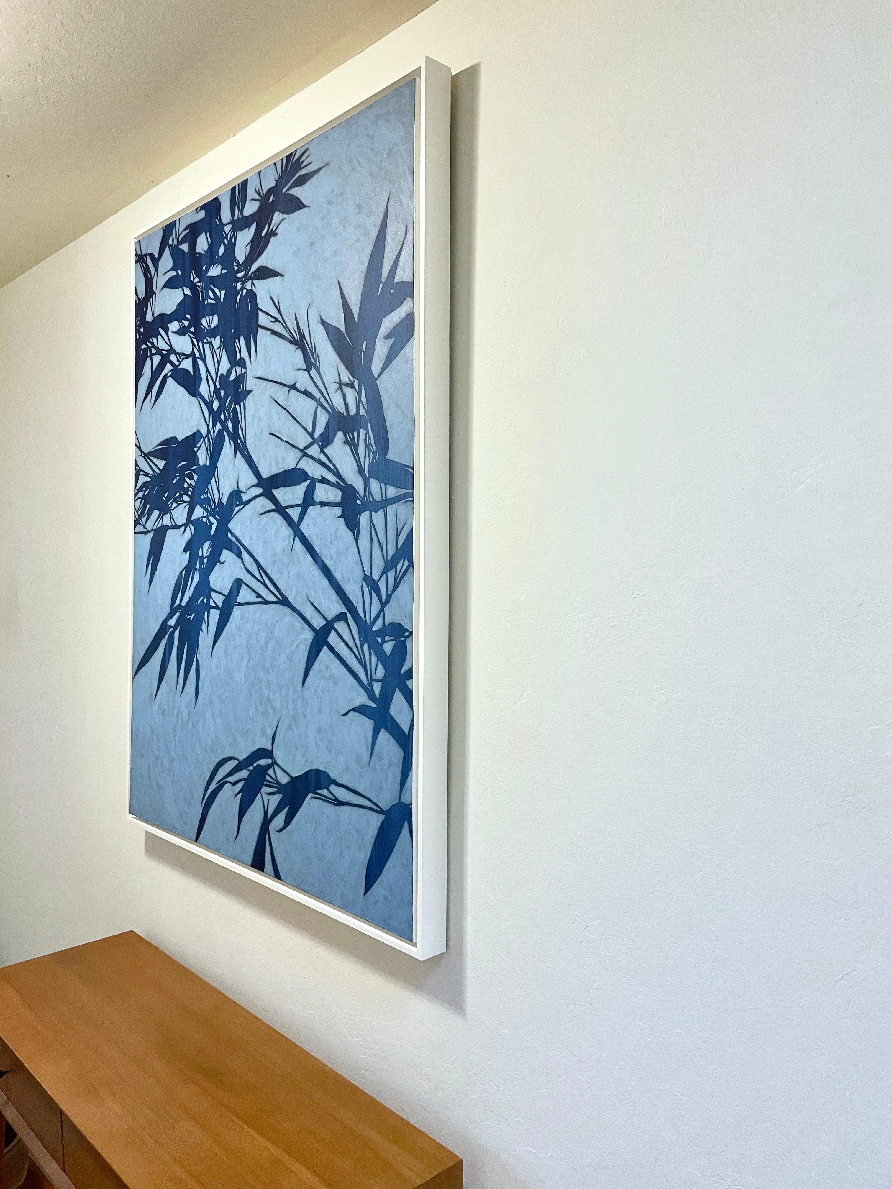 Twilight Bamboo (Framed acrylic painting: 50 x 38 inches) - Contemporary Painting by Christine So