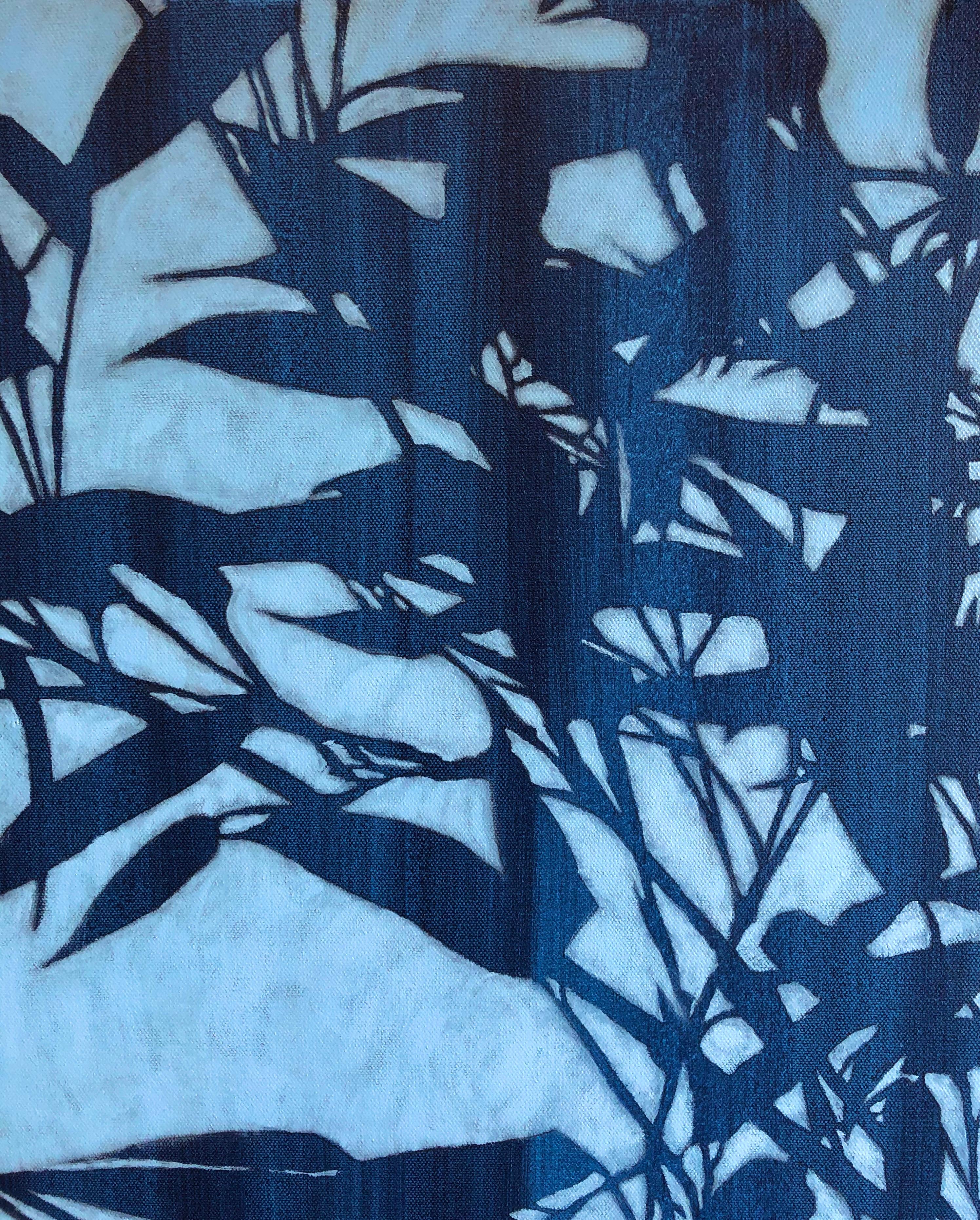 Twilight Bamboo (Framed acrylic painting: 50 x 38 inches) 1