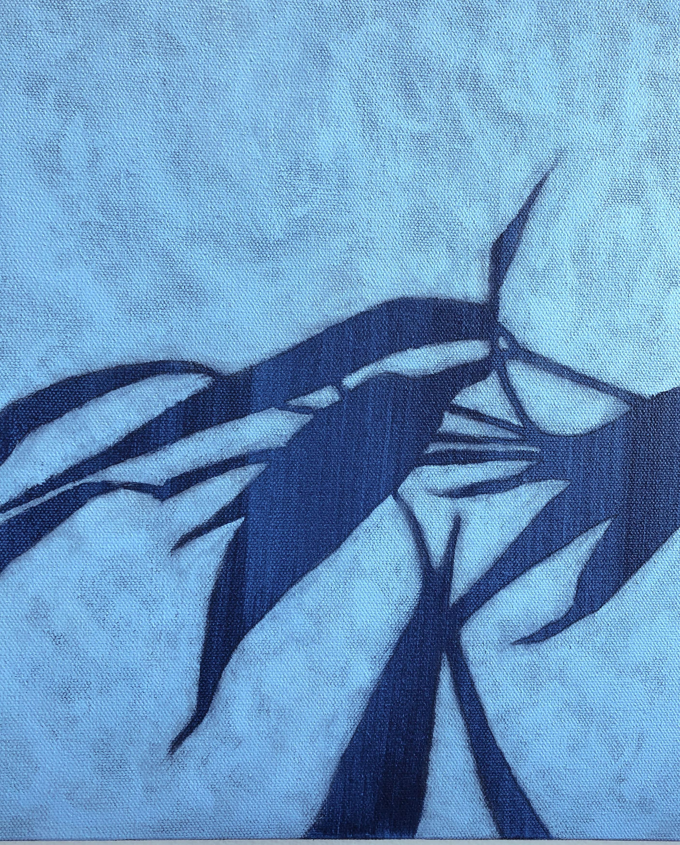 Twilight Bamboo (Framed acrylic painting: 50 x 38 inches) 2