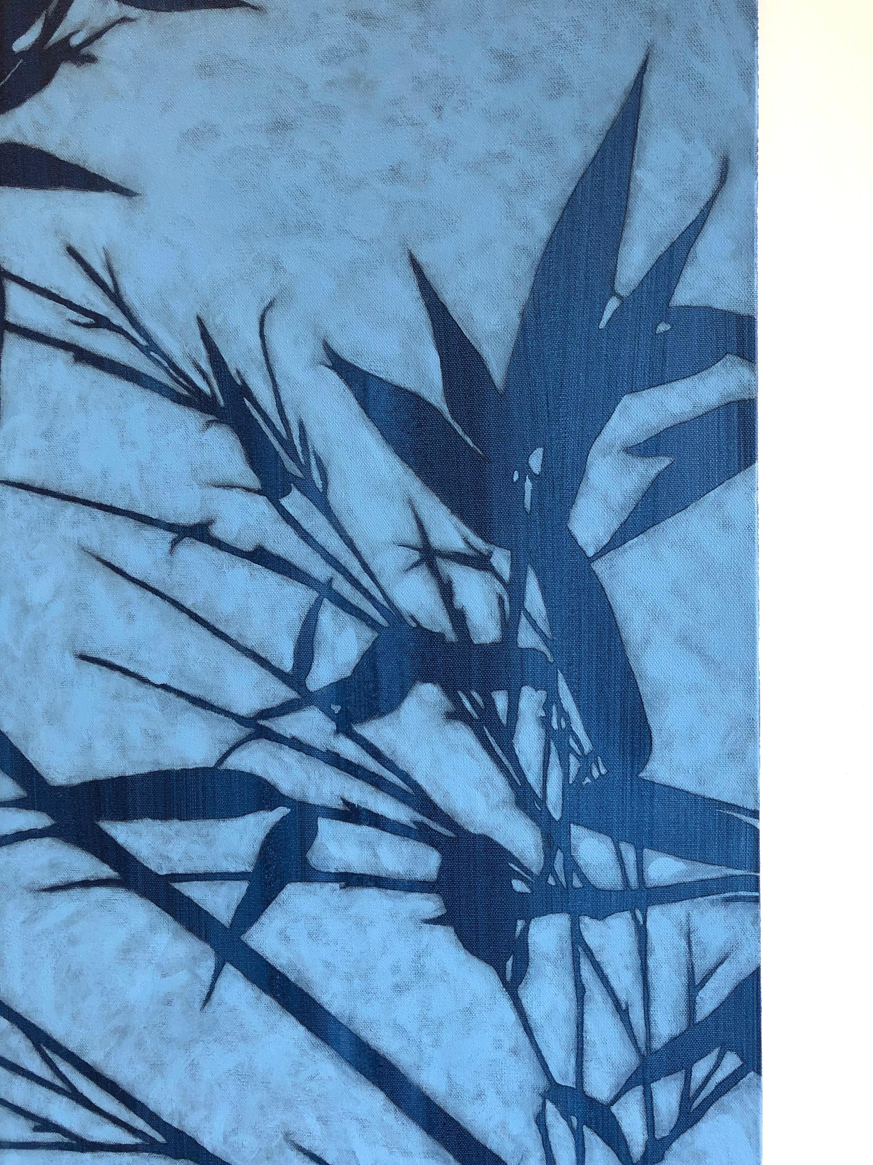 Twilight Bamboo (Framed acrylic painting: 50 x 38 inches) 3