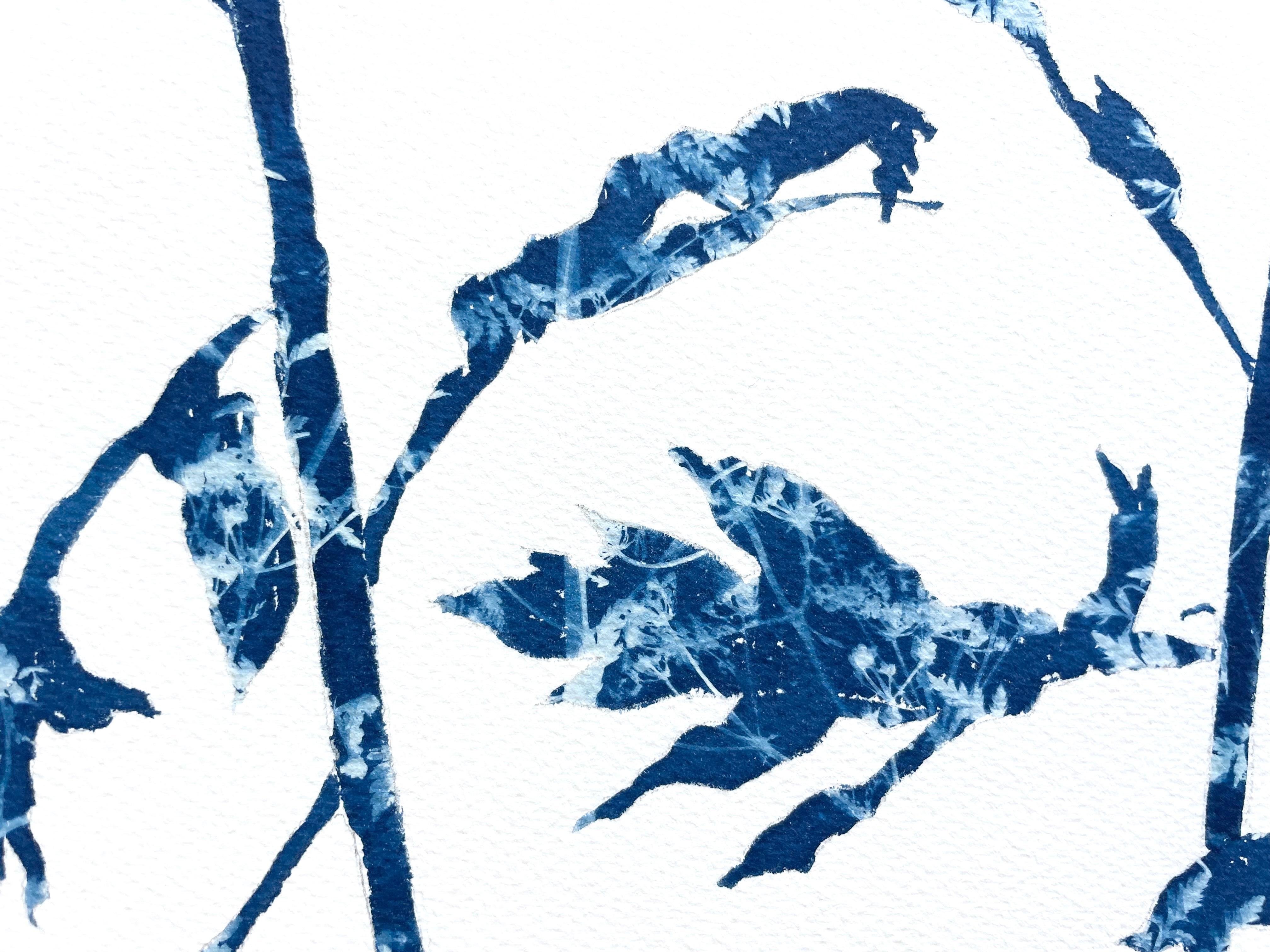 Woodland Path (24 x 18 inch cyanotype painting) For Sale 2