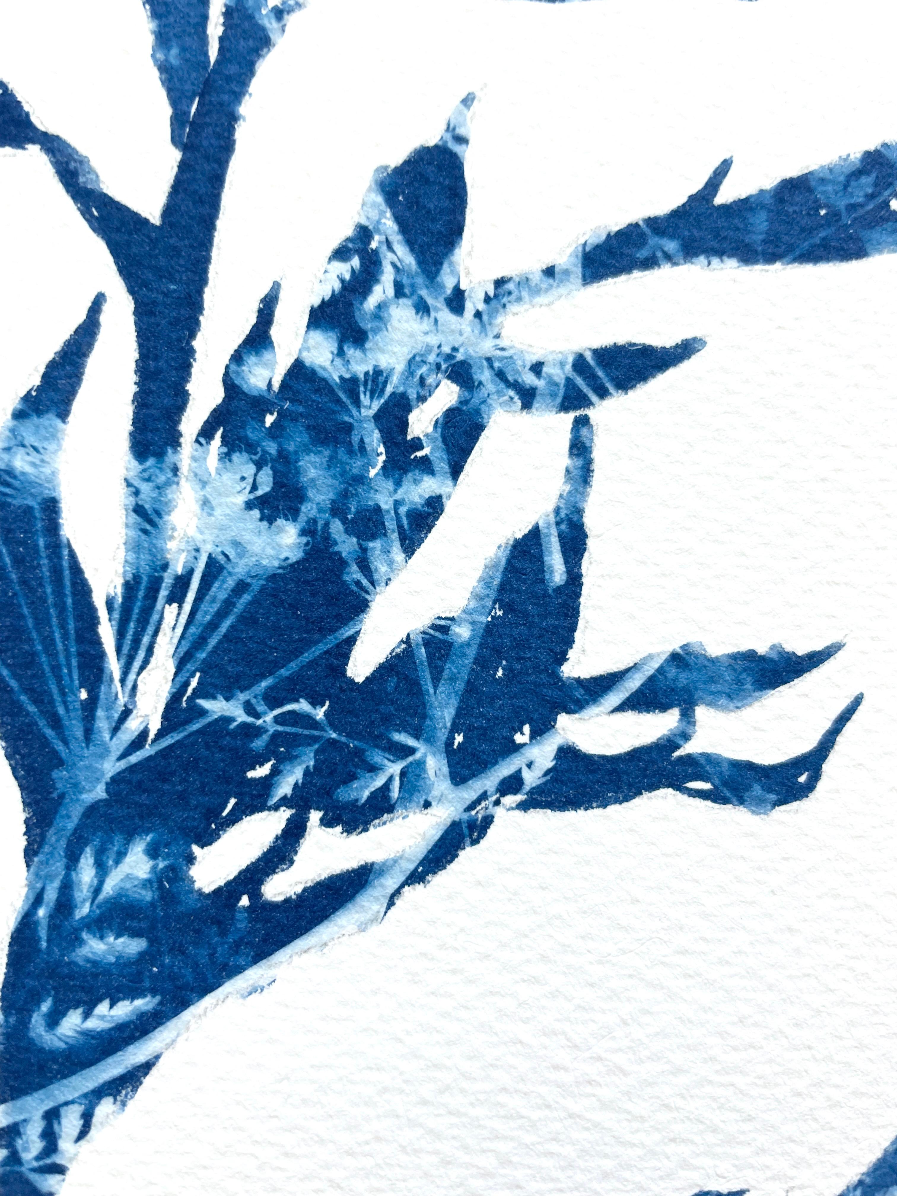 Woodland Path (24 x 18 inch cyanotype painting) For Sale 5