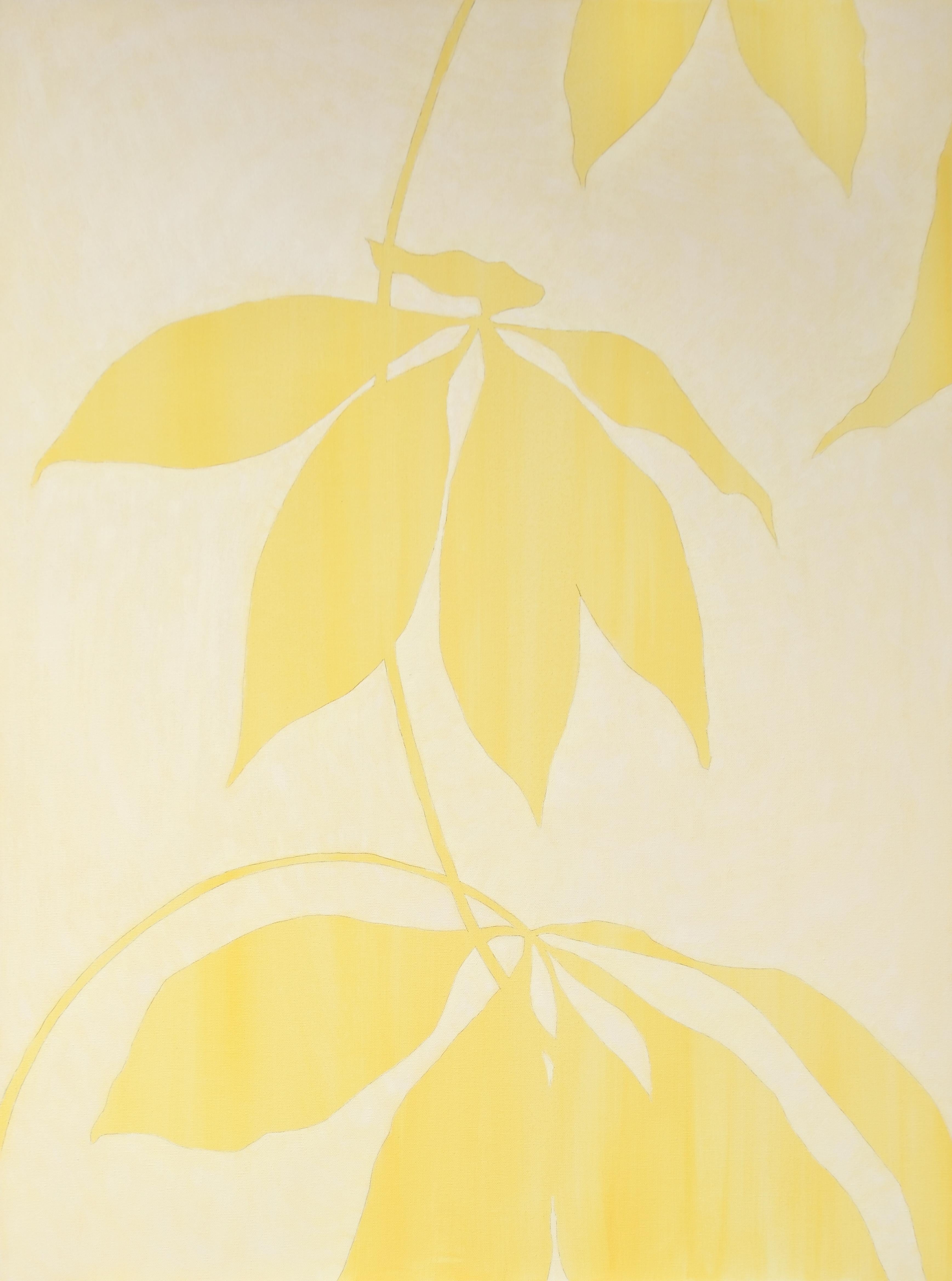 Gelbe Blätter (40 x 30 Zoll Acrylgemälde)