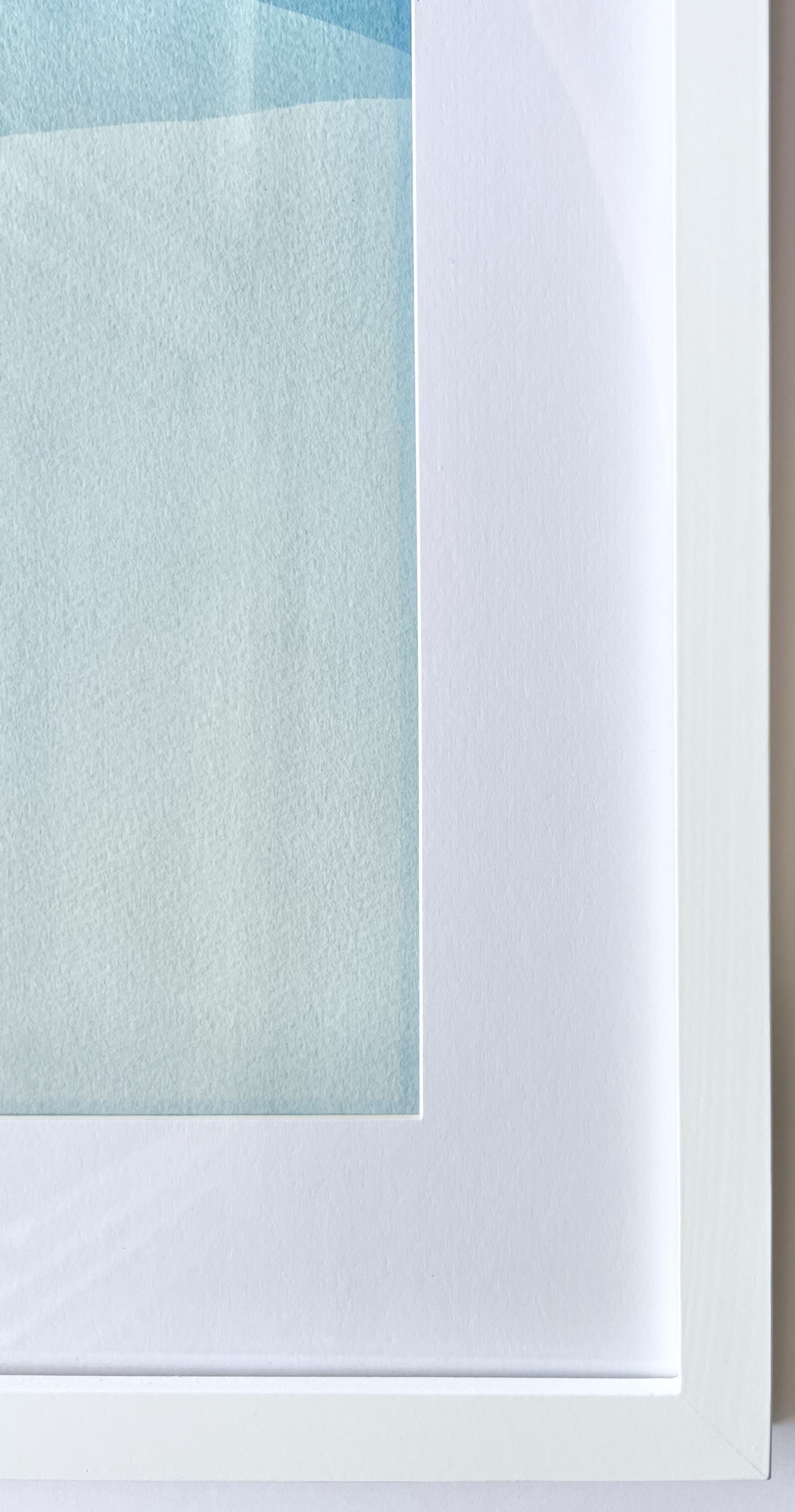 Blue Valley 2 (Cyanotype encadré à 29 x 23 pouces) - Photograph de Christine So