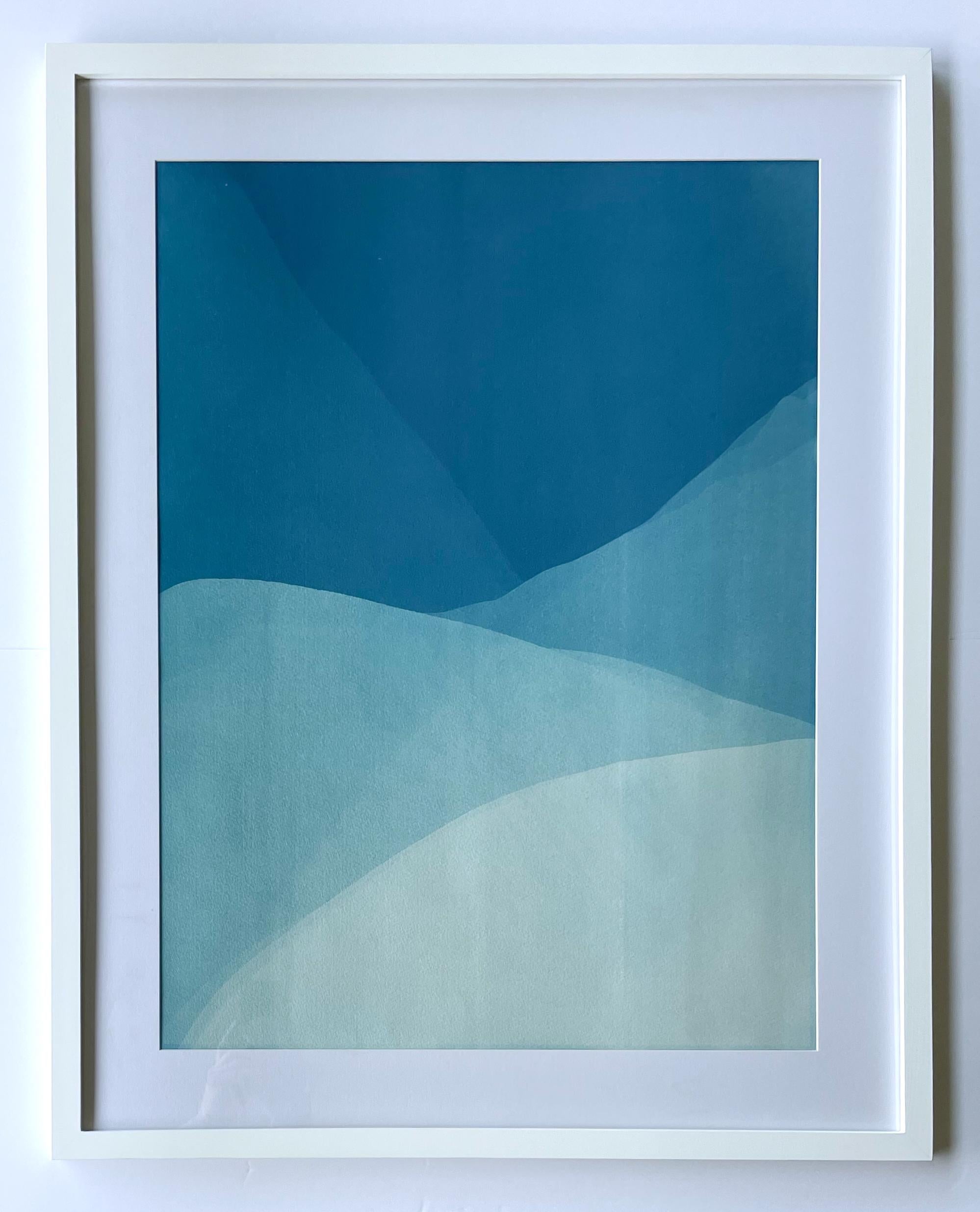 Blue Valley 2 (Cyanotype framed to 29 x 23 inches)