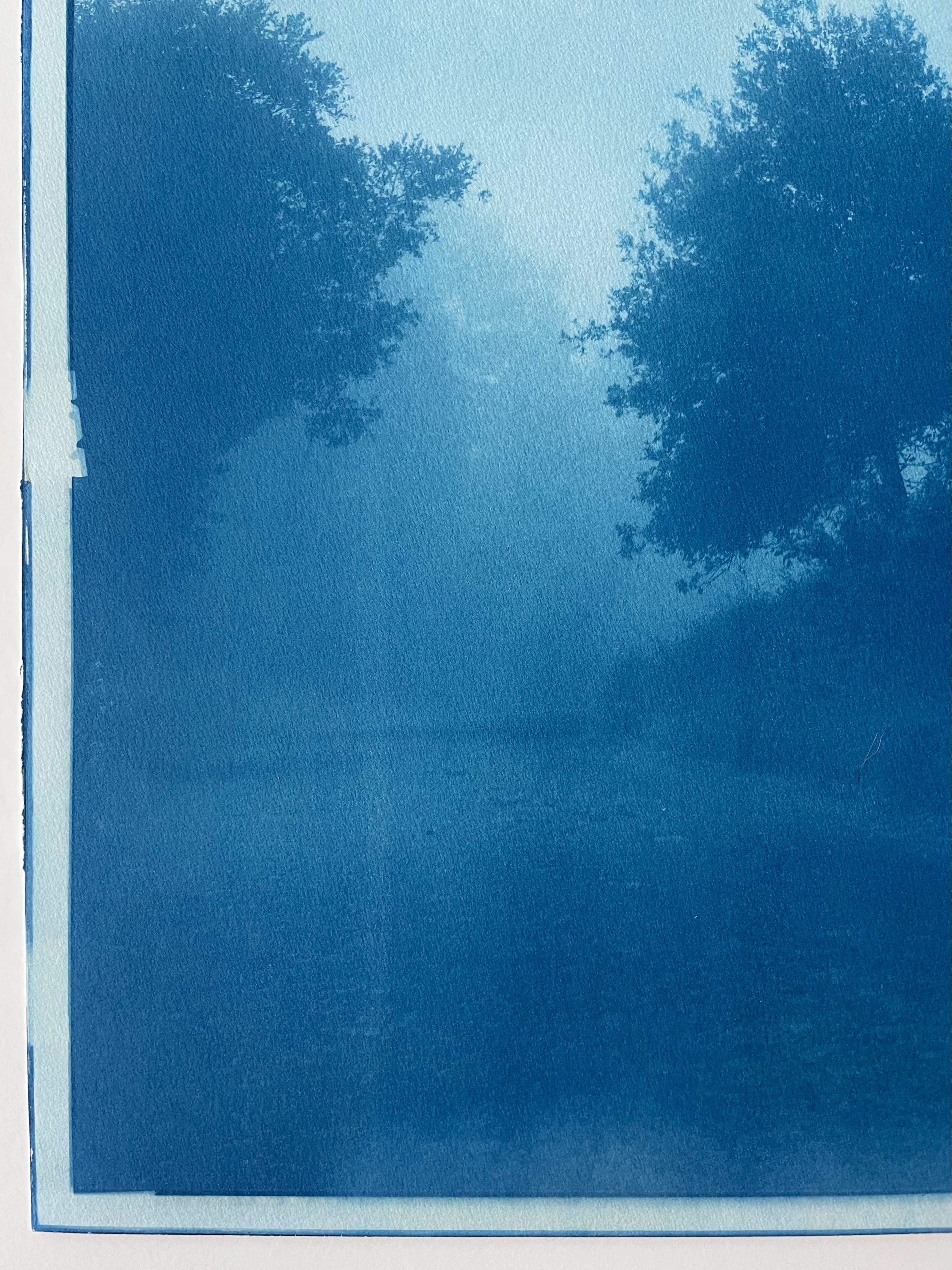 Caminante No Hay Camino (cyanotype imprimé à la main, 35 x 23