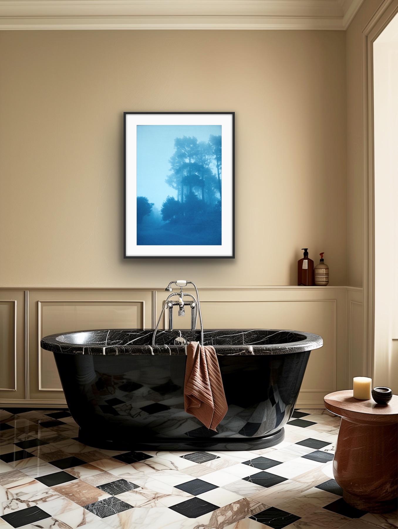 Caminante No Hay Camino (cyanotype imprimé à la main, 35 x 23