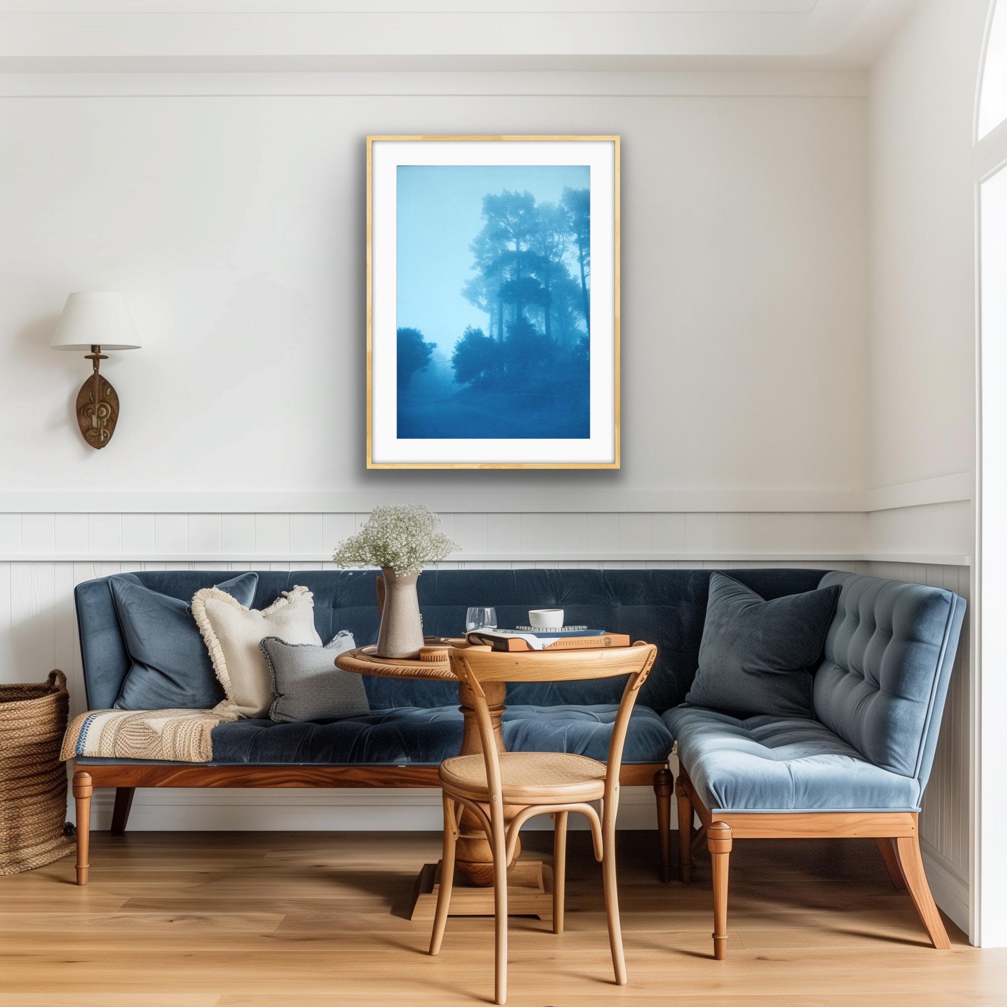 Caminante No Hay Camino (cyanotype imprimé à la main, 35 x 23