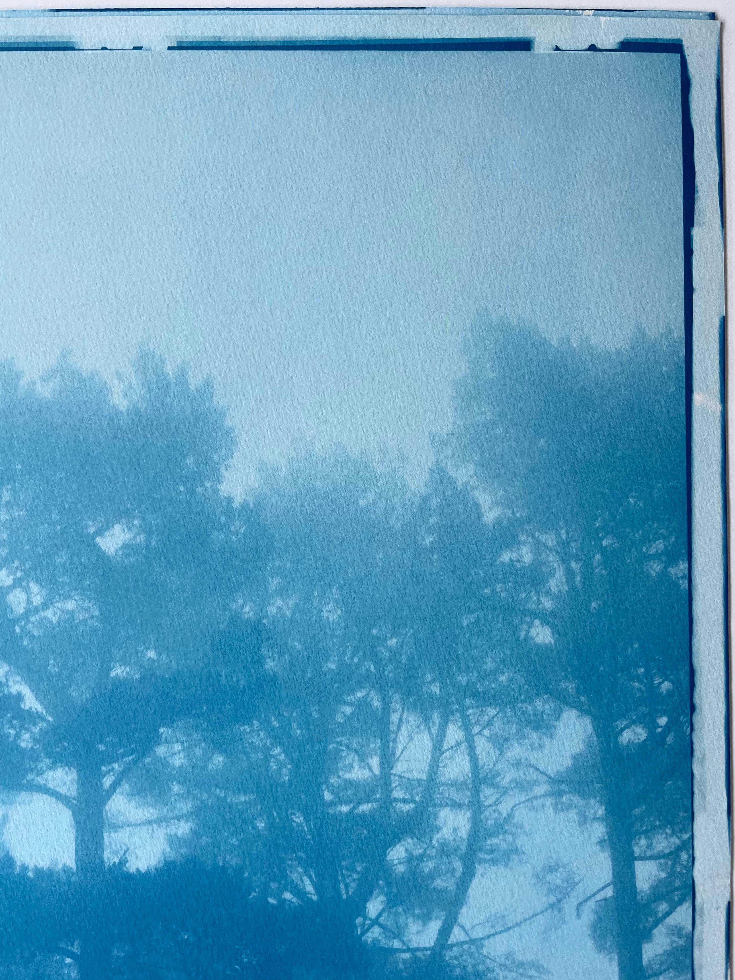 Caminante No Hay Camino (cyanotype imprimé à la main, 35 x 23